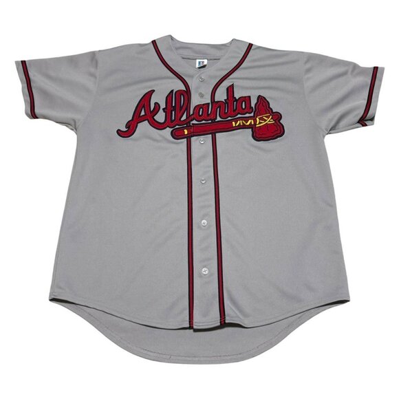 Vintage 90s Russell Athletic Atlanta Braves Stitched Jersey Adult Large - Picture 1 of 6